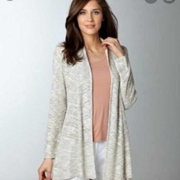 Eileen Fisher Natural Karma Ripple Stitch Cardigan - Picture 3 of 11